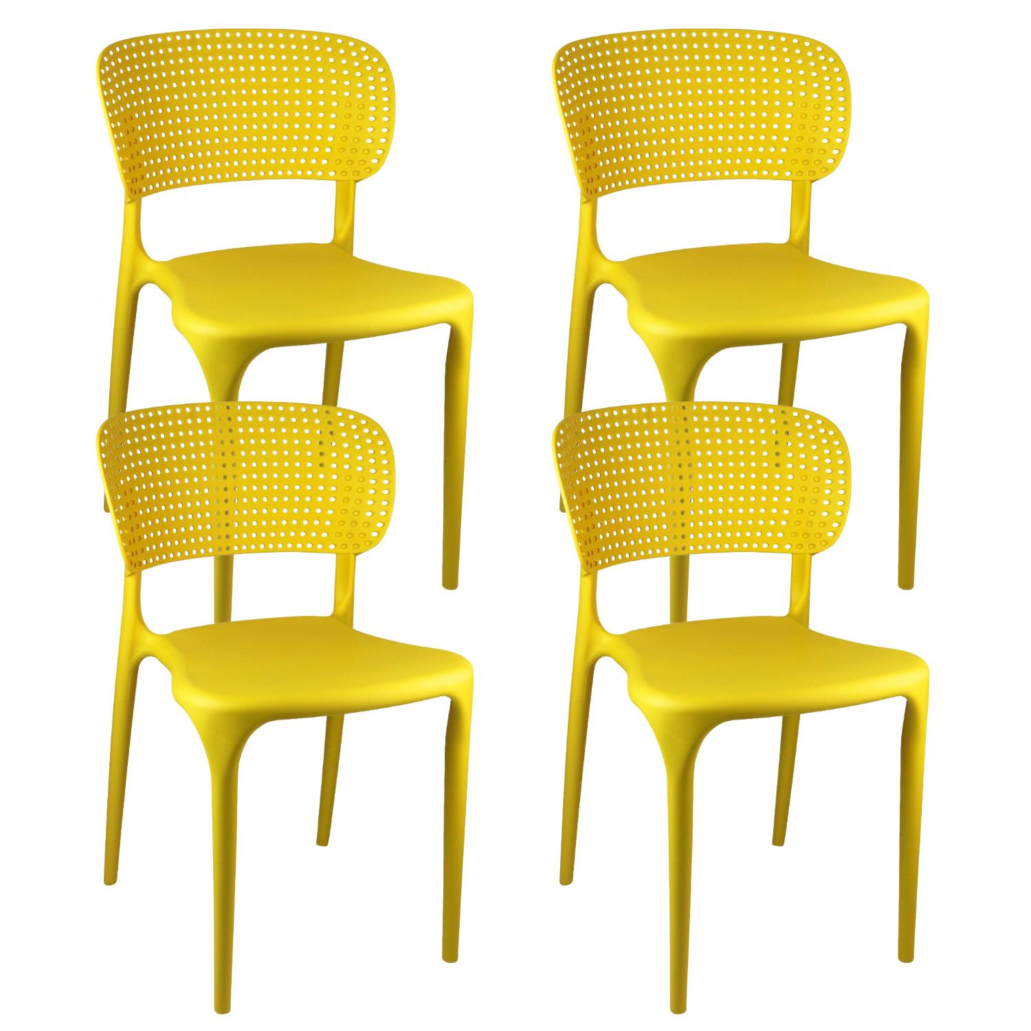 Pack 4 Sillas de Exterior Apilables Marilyn 75x47x49,5cm Thinia Home Sillas y Sillones de Exterior 1